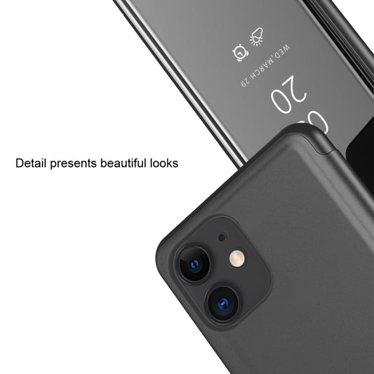 Kickstand feature demonstration, plated mirror case opened position