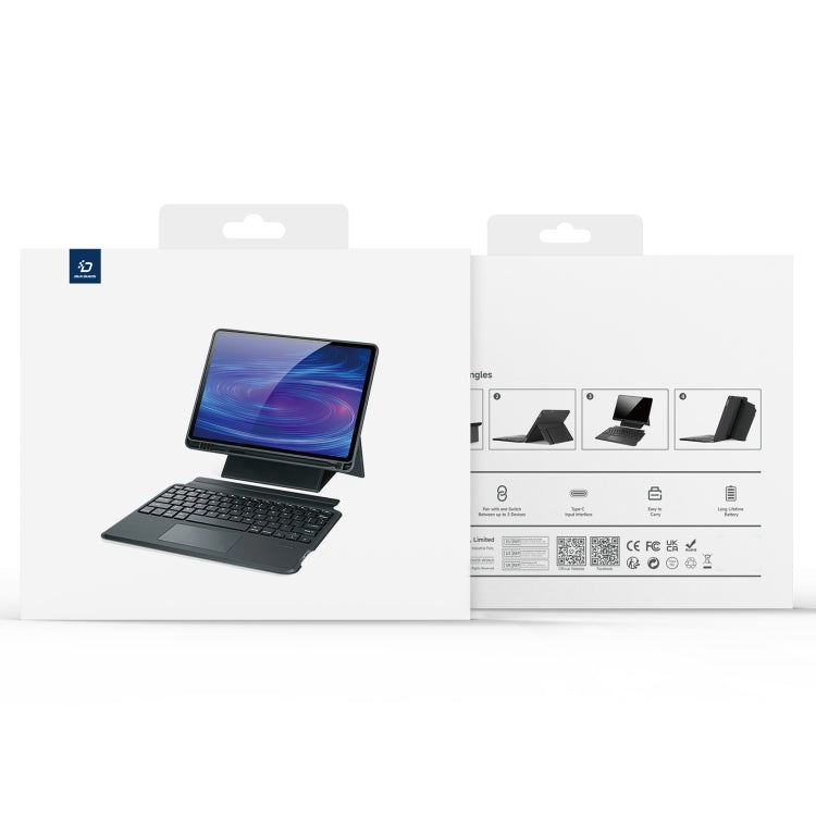 Étui clavier magnétique sans fil Bluetooth DUX DUCIS série DK pour iPad Pro 13 (2024), iPad Pro 11 (2024), iPad Air 11 (2024), iPad 4 et 5 (2022), iPad 10e génération (10.9) (2022), iPad 10.2 (2019/2020/2021/Air 2019)