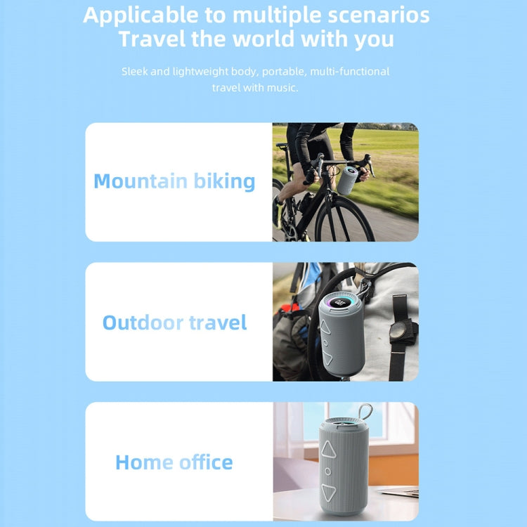 T&G TG-656 Portable Wireless 3D Stereo Subwoofer Bluetooth Speaker Support FM / LED Atmosphere Light, TG-656