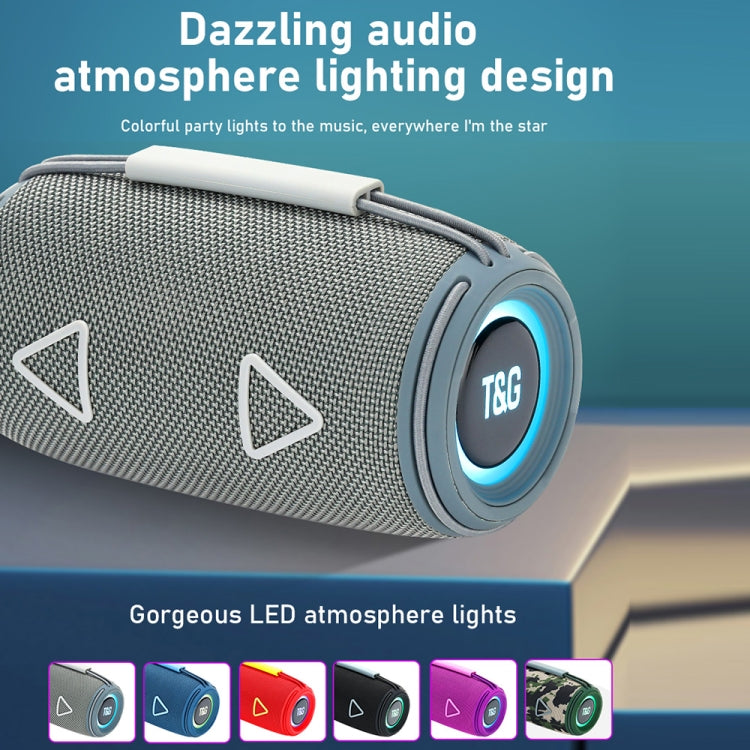 T&G TG-657 Portable Wireless 3D Stereo Subwoofer Bluetooth Speaker Support FM / LED Atmosphere Light, TG-657
