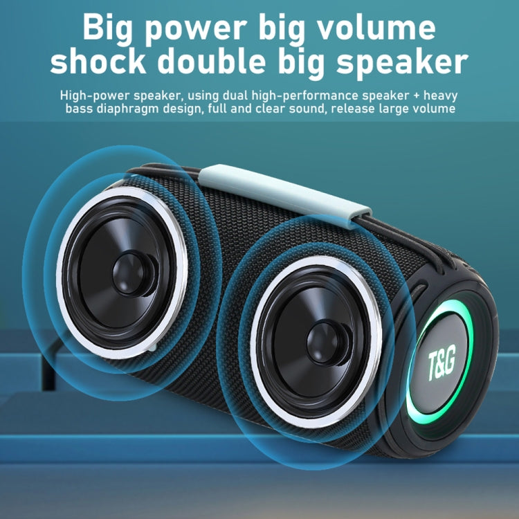 T&G TG-657 Portable Wireless 3D Stereo Subwoofer Bluetooth Speaker Support FM / LED Atmosphere Light, TG-657