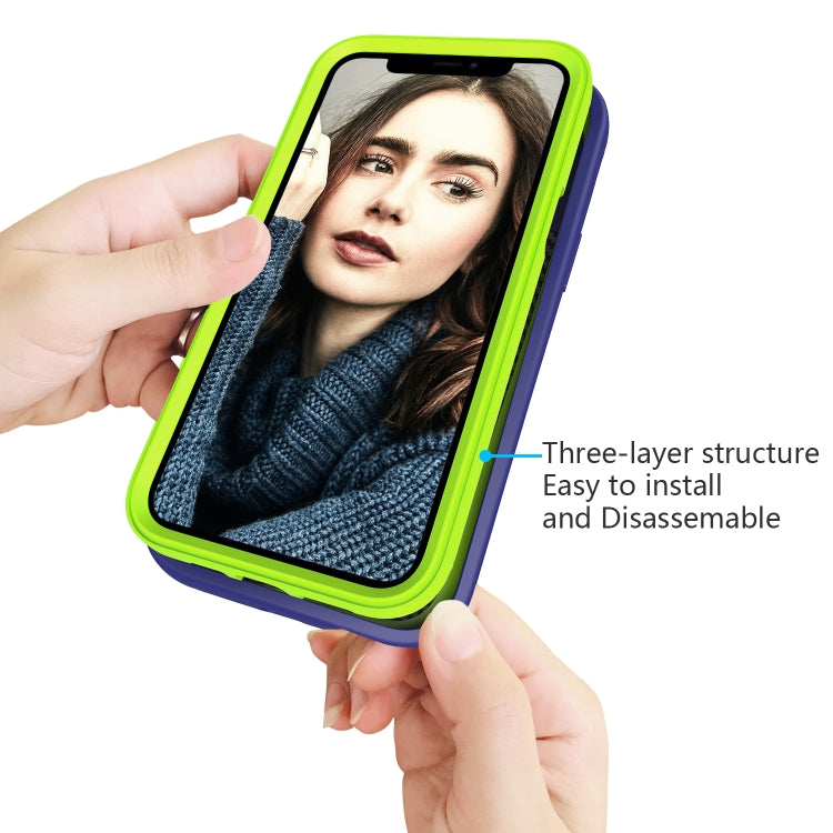 Wave Pattern 3 in 1 Silicone + PC Phone Case, For iPhone 15 Pro Max, For iPhone 15 Pro, For iPhone 15 Plus