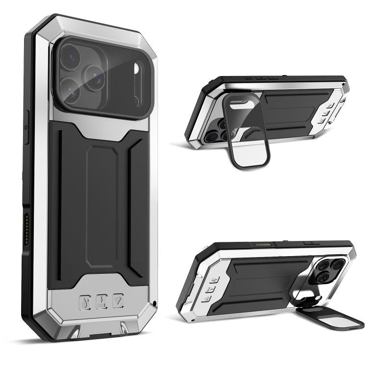 R-JUST Sliding Camera IP54 Life Waterproof Holder Phone Case, For iPhone 18 Pro, For iPhone 18 Pro Max, For iPhone 17e / 16e, For iPhone 17 Pro Max, For iPhone 17 Pro, For iPhone 17