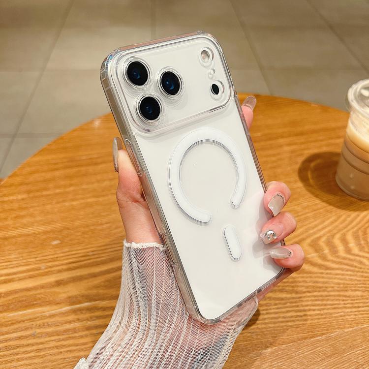 Fine Hole MagSafe Magnetic Clear Acrylic TPU Case, For iPhone 18 Pro, For iPhone 18 Pro Max, For iPhone 16e / 17e, For iPhone 17 Pro Max, For iPhone 17 Pro, For iPhone 17, For iPhone Air, For iPhone 16 Pro Max, For iPhone 16 Pro, For iPhone 16 Plus    ...