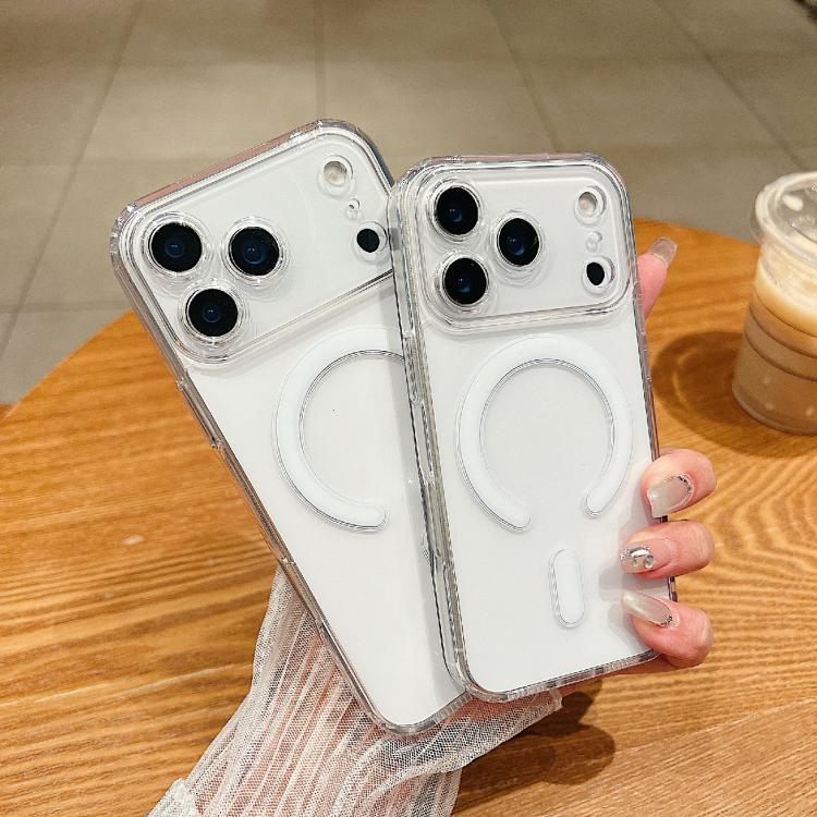 Fine Hole MagSafe Magnetic Clear Acrylic TPU Case, For iPhone 17 Pro Max, For iPhone 17 Pro, For iPhone 17, For iPhone Air, For iPhone 16e, For iPhone 16 Pro Max, For iPhone 16 Pro, For iPhone 16 Plus, For iPhone 16, For iPhone 15 Pro Max��������������...