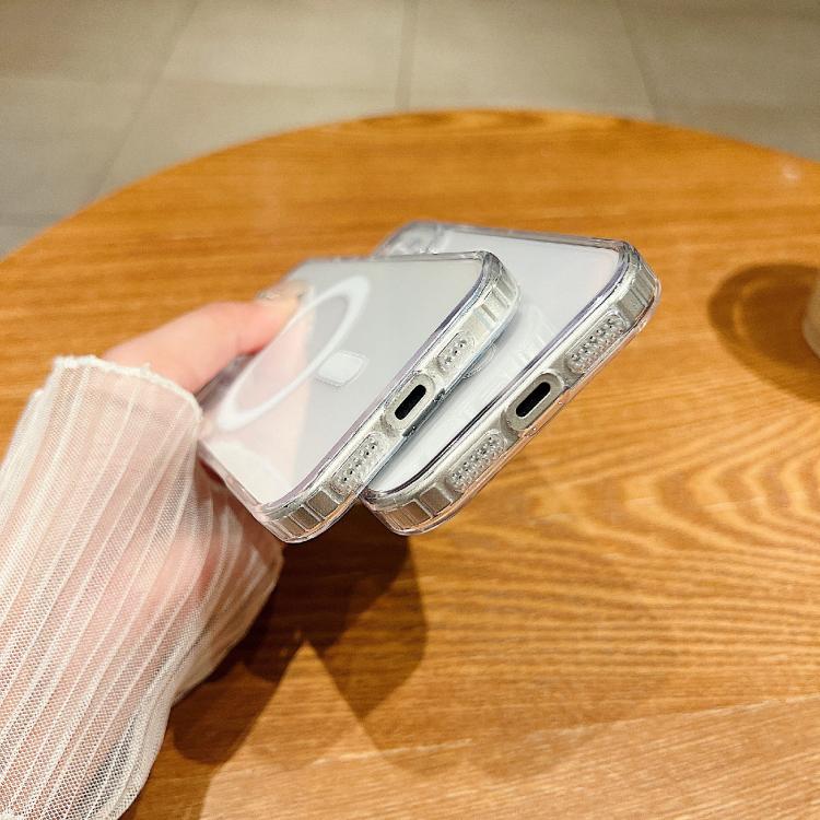 Fine Hole MagSafe Magnetic Clear Acrylic TPU Case, For iPhone 17 Pro Max, For iPhone 17 Pro, For iPhone 17, For iPhone Air, For iPhone 16e, For iPhone 16 Pro Max, For iPhone 16 Pro, For iPhone 16 Plus, For iPhone 16, For iPhone 15 Pro Max��������������...