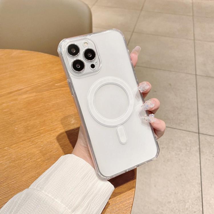 Fine Hole MagSafe Magnetic Clear Acrylic TPU Case, For iPhone 18 Pro, For iPhone 18 Pro Max, For iPhone 16e / 17e, For iPhone 17 Pro Max, For iPhone 17 Pro, For iPhone 17, For iPhone Air, For iPhone 16 Pro Max, For iPhone 16 Pro, For iPhone 16 Plus    ...