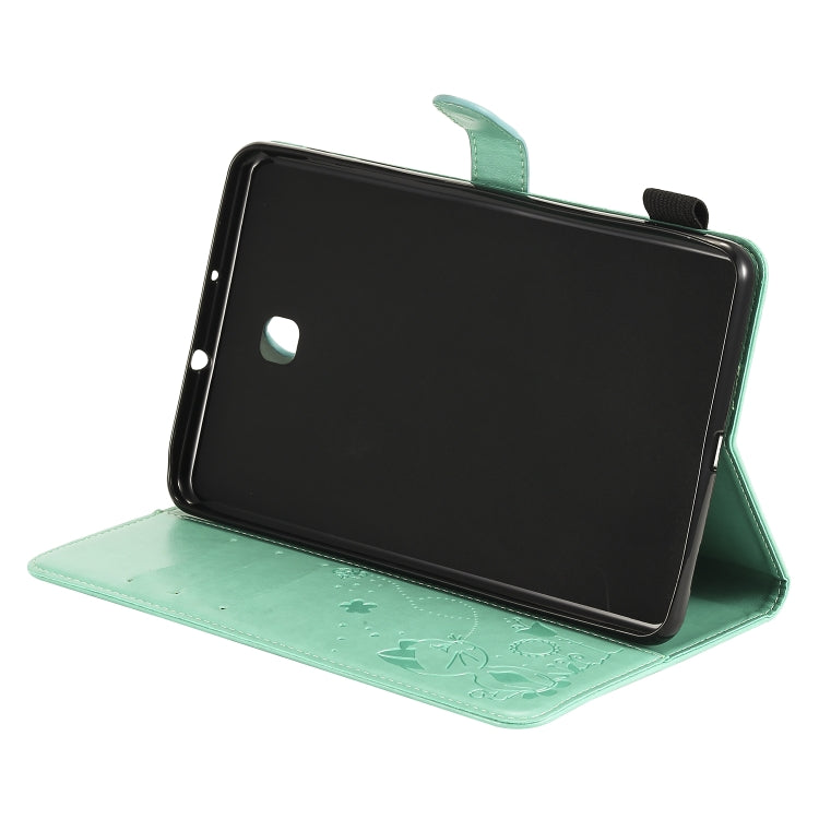 Cat Bee Embossing Pattern Shockproof Table PC Protective Case with Holder & Card Slots & Wallet & Pen Slot, For Samsung Galaxy Tab A8.0 (2018) T387, For Samsung Galaxy Tab A10.1 (2019) T510, For Samsung Galaxy Tab E9.6 T560