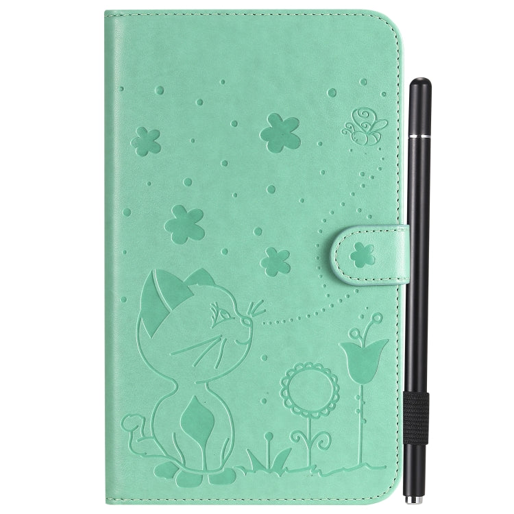 Cat Bee Embossing Pattern Shockproof Table PC Protective Case with Holder & Card Slots & Wallet & Pen Slot & Wake-up / Sleep Function, For Samsung Galaxy Tab A7.0 (2016) T280, For Samsung Galaxy Tab A8.0 (2015) T350, For Samsung Galaxy Tab A9.7 T550