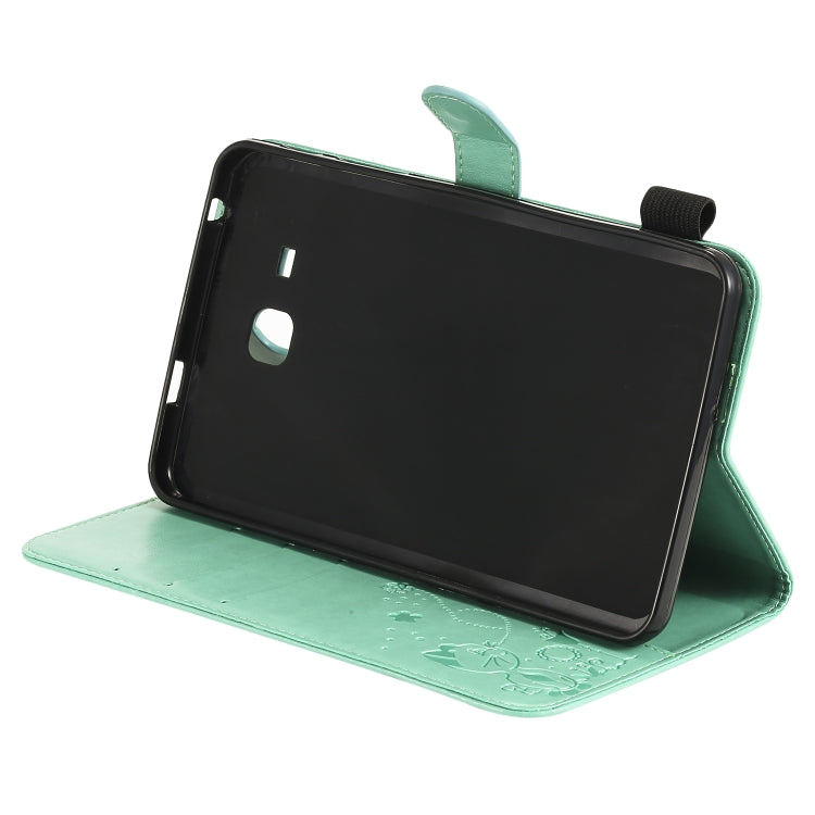 Cat Bee Embossing Pattern Shockproof Table PC Protective Case with Holder & Card Slots & Wallet & Pen Slot & Wake-up / Sleep Function, For Samsung Galaxy Tab A7.0 (2016) T280, For Samsung Galaxy Tab A8.0 (2015) T350, For Samsung Galaxy Tab A9.7 T550
