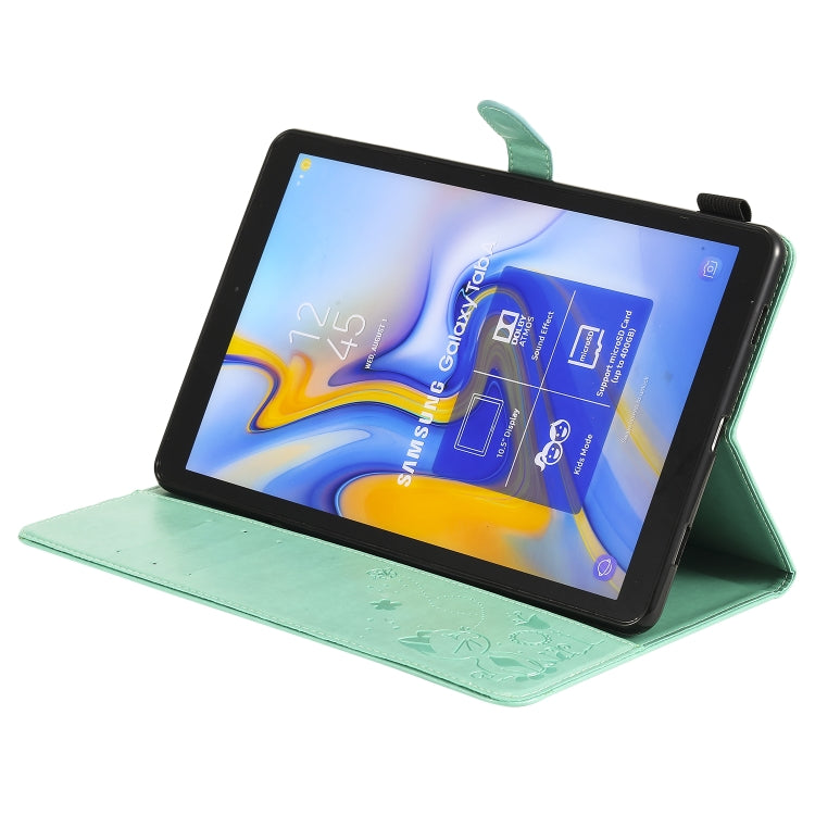 Cat Bee Embossing Pattern Shockproof Table PC Protective Case with Holder & Card Slots & Wallet & Pen Slot & Wake-up / Sleep Function, For Samsung Galaxy Tab A10.5 T590 / T595, For Samsung Galaxy Tab S5e T720 / T725