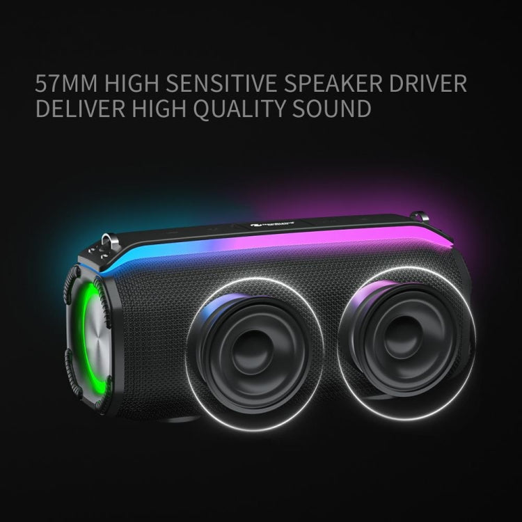 New RiXing NR8809 20W Outdoor Portable TWS Smart Wireless Bluetooth Speaker, Single Mic, Dual Mic