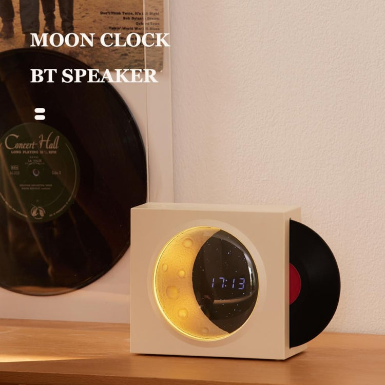 X09 Moon Clock Bluetooth Speaker Desktop Smart Wireless Speaker, X09 (Pink), X09 (Yellow), X09 (White), X09 (Black)