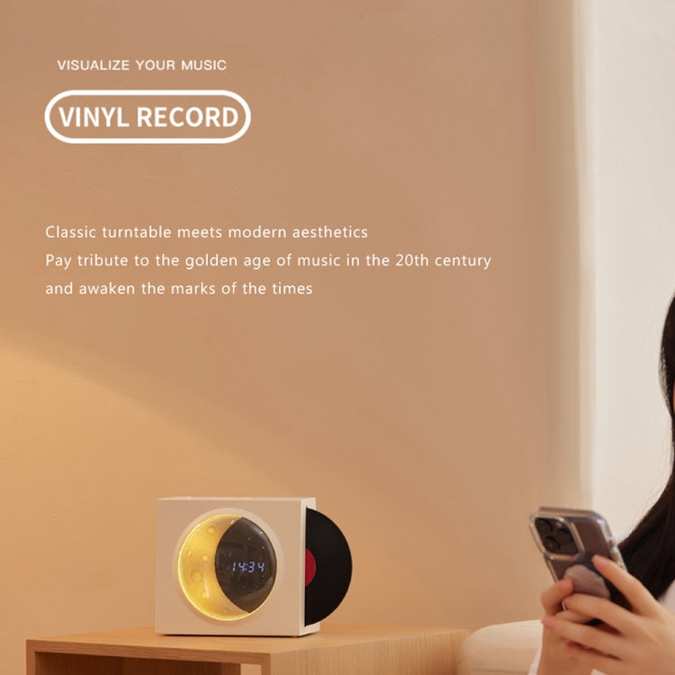 X09 Moon Clock Bluetooth Speaker Desktop Smart Wireless Speaker, X09 (Pink), X09 (Yellow), X09 (White), X09 (Black)