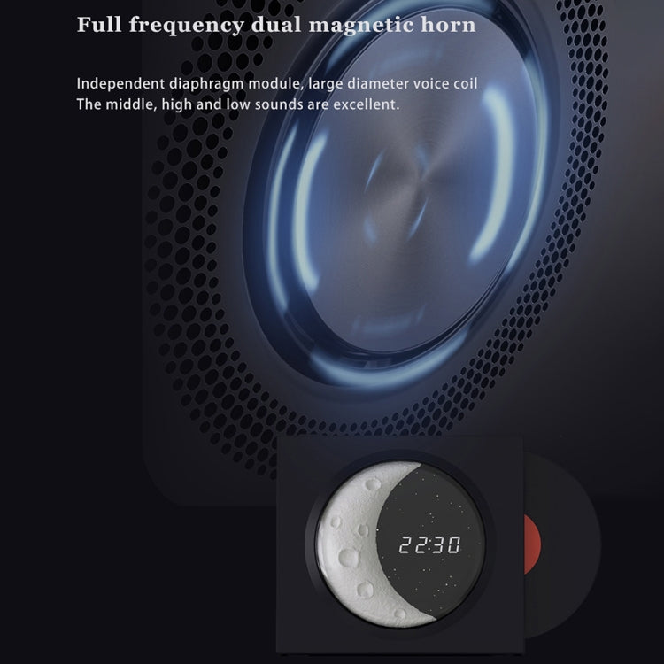 X09 Moon Clock Bluetooth Speaker Desktop Smart Wireless Speaker, X09 (Pink), X09 (Yellow), X09 (White), X09 (Black)
