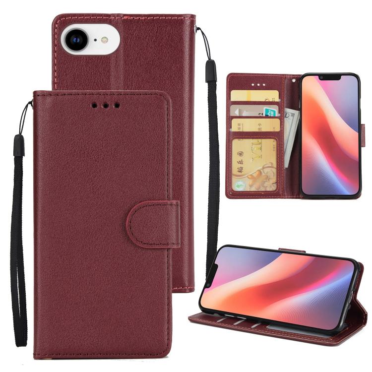 3-Card Slots Multifunctional Leather Phone Case, For iPhone 16e, For iPhone 16 Pro Max, For iPhone 16 Pro, For iPhone 16 Plus