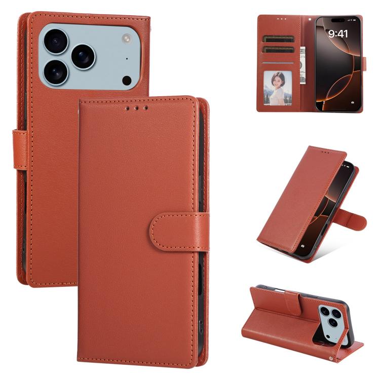 3-Card Slots Multifunctional Leather Phone Case, For iPhone 17 Pro Max, For iPhone 17 Pro, For iPhone 17, For iPhone 17 Air