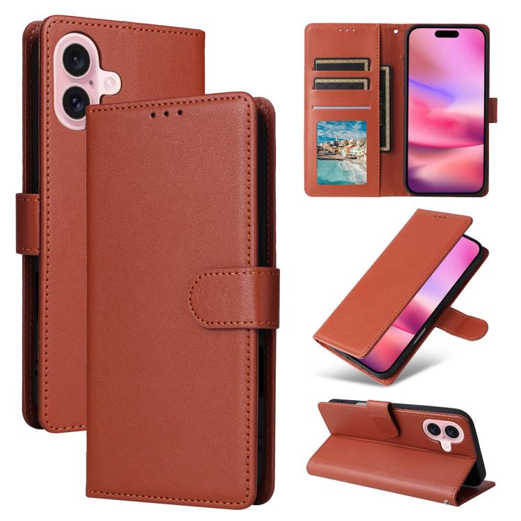 3-Card Slots Multifunctional Leather Phone Case, For iPhone 17 Pro Max, For iPhone 17 Pro, For iPhone 17, For iPhone 17 Air