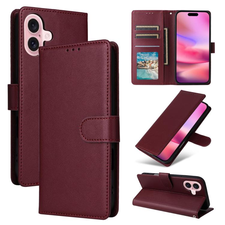 3-Card Slots Multifunctional Leather Phone Case, For iPhone 17 Pro Max, For iPhone 17 Pro, For iPhone 17, For iPhone 17 Air