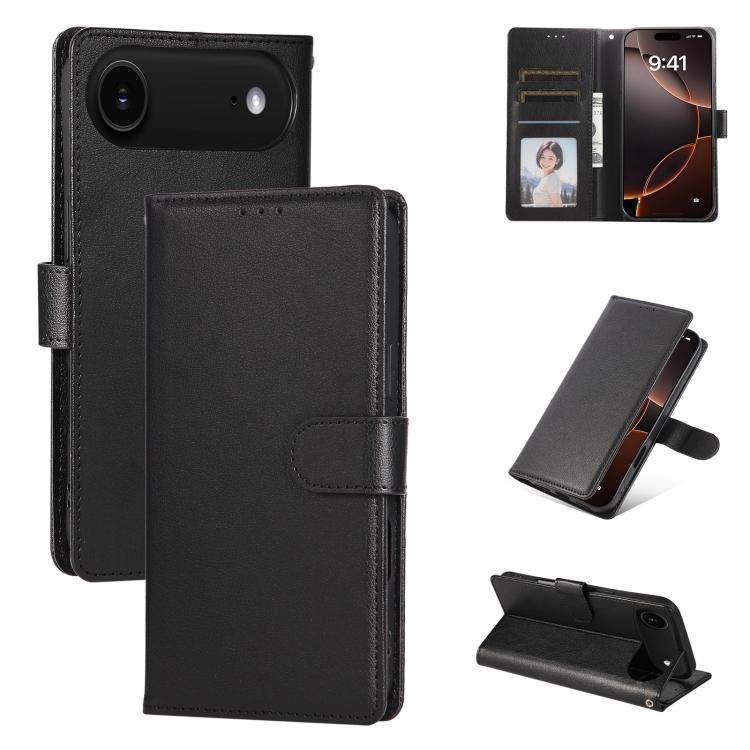 3-Card Slots Multifunctional Leather Phone Case, For iPhone 16e, For iPhone 16 Pro Max, For iPhone 16 Pro, For iPhone 16 Plus