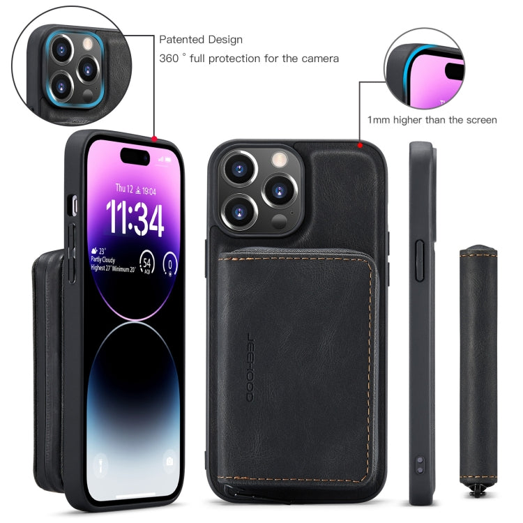JEEHOOD Magnetic Zipper Wallet Leather Phone Case