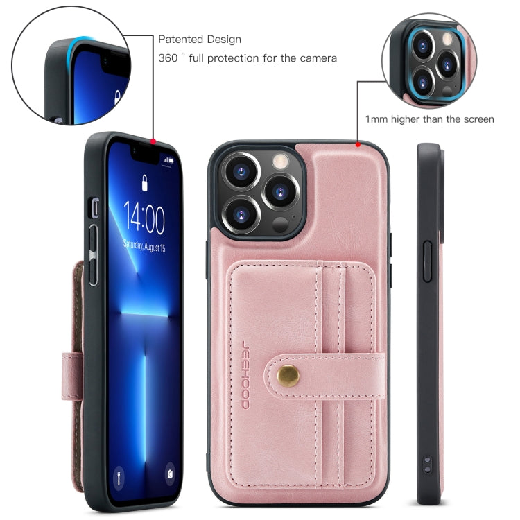 JEEHOOD RFID Blocking Anti-Theft Magnetic PU Phone Case, For iPhone 15 Pro Max, For iPhone 15 Pro, For iPhone 15 Plus, For iPhone 15