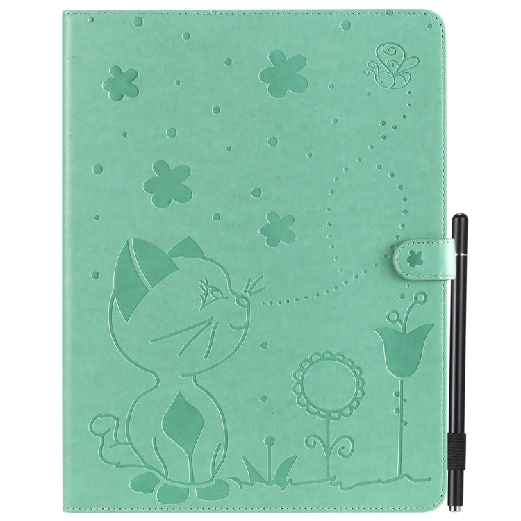Cat Bee Embossing Pattern Horizontal Flip Leather Case with Holder & Card Slots & Wallet & Pen Slot & Wake-up / Sleep Function, For iPad Pro 12.9 (2020) & (2018), For iPad Pro 11 (2020) & (2018), For iPad 10.2 / Air (2019) / Pro 10.5