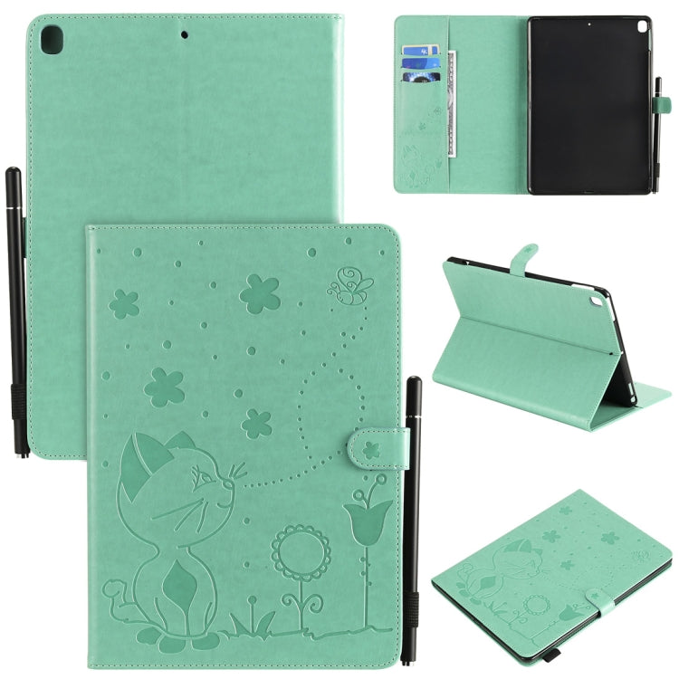 Cat Bee Embossing Pattern Horizontal Flip Leather Case with Holder & Card Slots & Wallet & Pen Slot & Wake-up / Sleep Function, For iPad Pro 12.9 (2020) & (2018), For iPad Pro 11 (2020) & (2018), For iPad 10.2 / Air (2019) / Pro 10.5