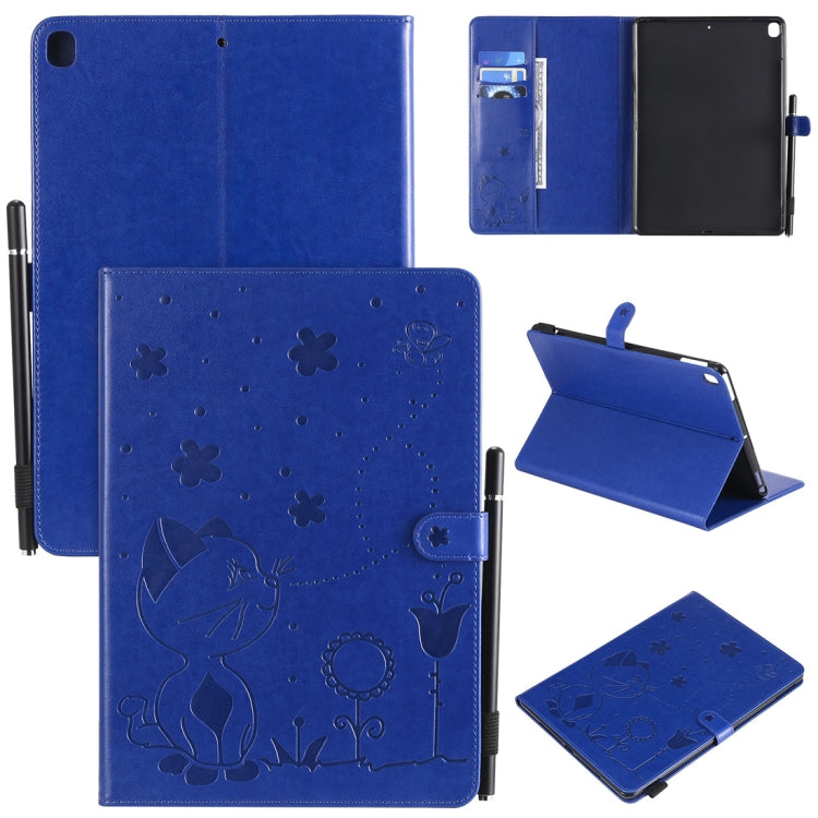 Cat Bee Embossing Pattern Horizontal Flip Leather Case with Holder & Card Slots & Wallet & Pen Slot & Wake-up / Sleep Function, For iPad Pro 12.9 (2020) & (2018), For iPad Pro 11 (2020) & (2018), For iPad 10.2 / Air (2019) / Pro 10.5