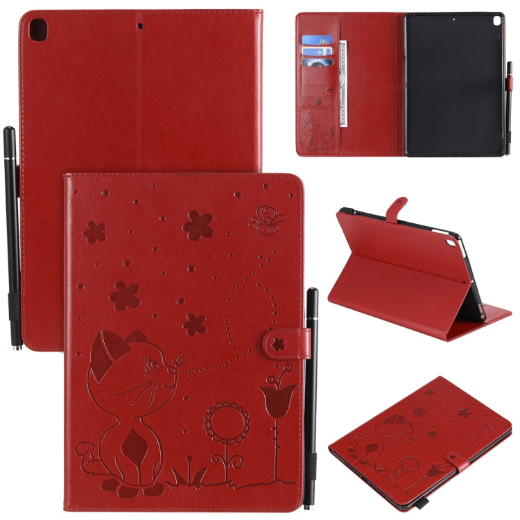 Cat Bee Embossing Pattern Horizontal Flip Leather Case with Holder & Card Slots & Wallet & Pen Slot & Wake-up / Sleep Function, For iPad Pro 12.9 (2020) & (2018), For iPad Pro 11 (2020) & (2018), For iPad 10.2 / Air (2019) / Pro 10.5