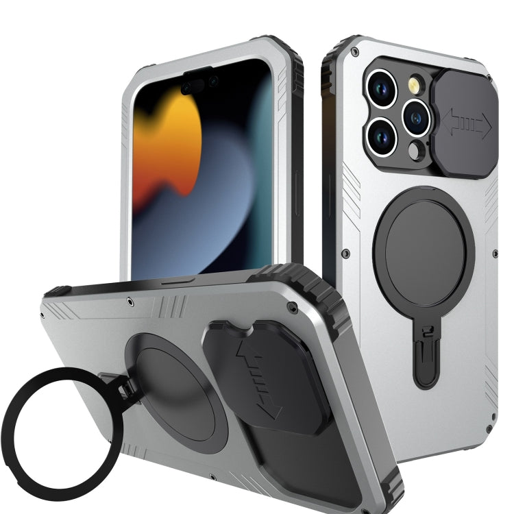 Camera Shield MagSafe Holder Life Waterproof Phone Case, For iPhone 15 Pro Max, For iPhone 15 Pro, For iPhone 15