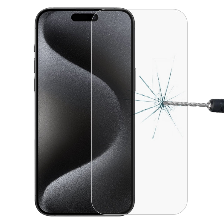 Film en verre trempé 0,26 mm 9H 2,5D pour iPhone 16 Pro Max, iPhone 16 Pro, iPhone 16 Plus, iPhone 16, iPhone 15 Plus / 15 Pro Max, iPhone 15 / 15 Pro
