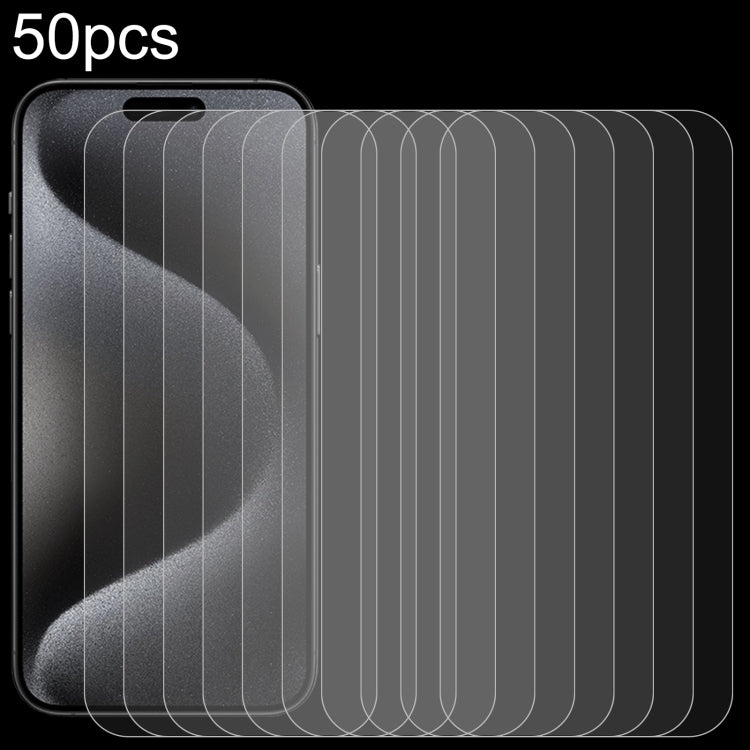 50pcs 0.26mm 9H 2.5D Tempered Glass Film, For iPhone 18 Pro / 17 / 17 Pro, For iPhone 18 Pro Max / 17 Pro Max, For iPhone Air, For iPhone 16 Pro Max, For iPhone 16 Pro, For iPhone 16 Plus, For iPhone 16, For iPhone 15 Plus / 15 Pro Max                 ...