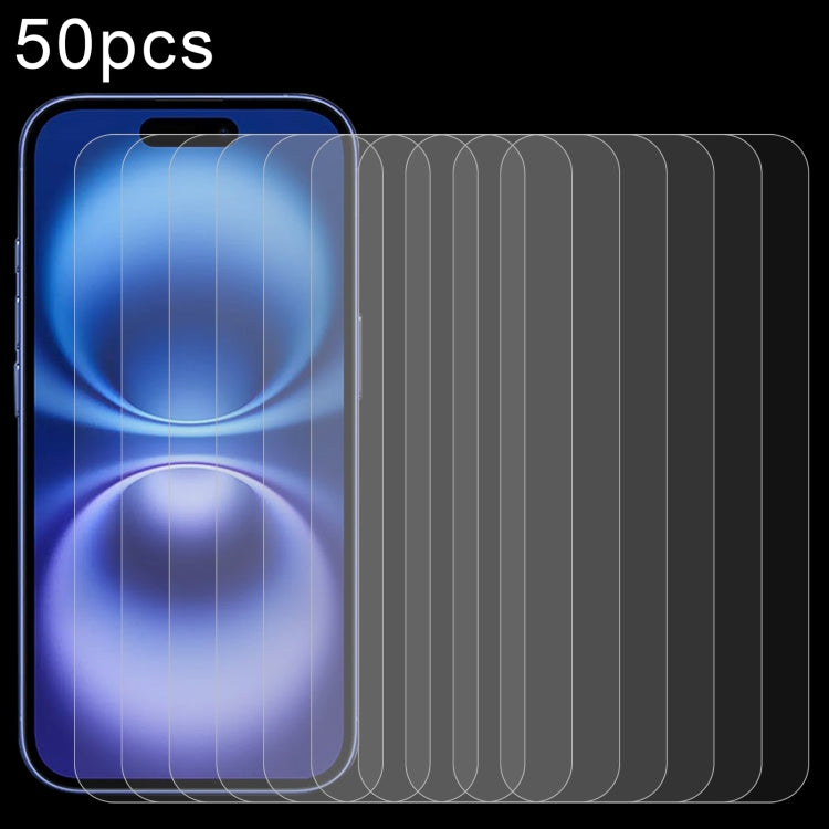 50pcs 0.26mm 9H 2.5D Tempered Glass Film, For iPhone 18 Pro / 17 / 17 Pro, For iPhone 18 Pro Max / 17 Pro Max, For iPhone Air, For iPhone 16 Pro Max, For iPhone 16 Pro, For iPhone 16 Plus, For iPhone 16, For iPhone 15 Plus / 15 Pro Max                 ...
