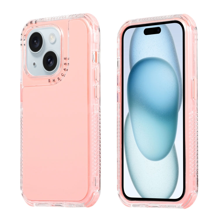 Dreamland 3 in 1 Solid Color Transparent Frame PC + TPU Phone Case, For iPhone 15 Plus, For iPhone 15