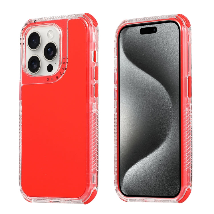 Dreamland 3 in 1 Solid Color Transparent Frame PC + TPU Phone Case, For iPhone 16, For iPhone 15 Pro Max, For iPhone 15 Pro