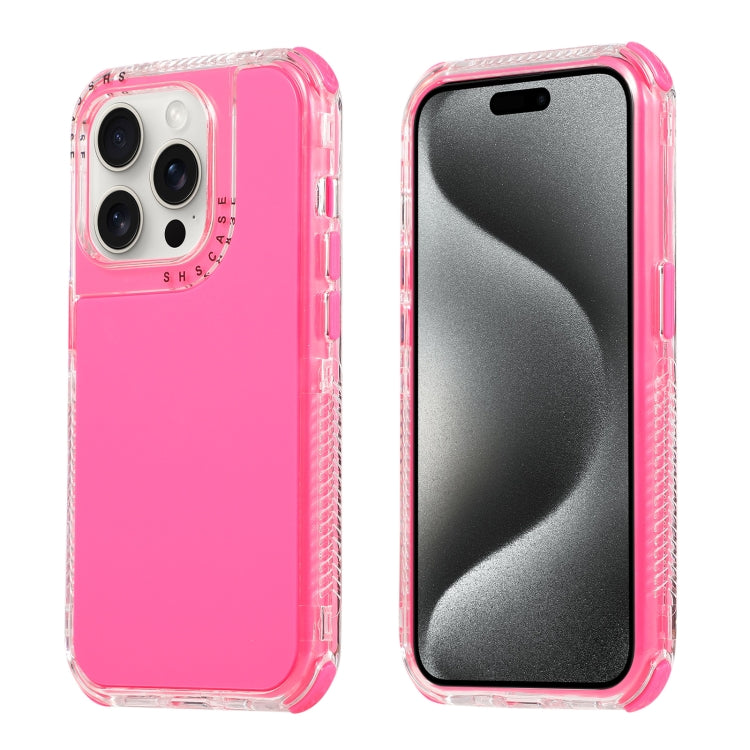 Dreamland 3 in 1 Solid Color Transparent Frame PC + TPU Phone Case, For iPhone 16, For iPhone 15 Pro Max, For iPhone 15 Pro