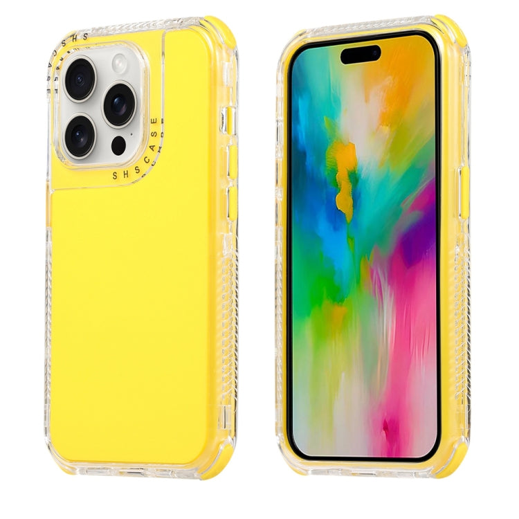 Dreamland 3 in 1 Solid Color Transparent Frame PC + TPU Phone Case, For iPhone 16 Pro Max, For iPhone 16 Pro, For iPhone 16 Plus
