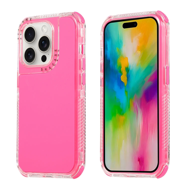 Dreamland 3 in 1 Solid Color Transparent Frame PC + TPU Phone Case, For iPhone 16 Pro Max, For iPhone 16 Pro, For iPhone 16 Plus