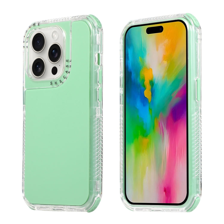Dreamland 3 in 1 Solid Color Transparent Frame PC + TPU Phone Case, For iPhone 16 Pro Max, For iPhone 16 Pro, For iPhone 16 Plus