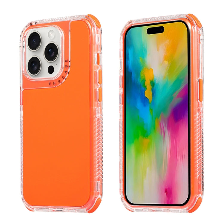 Dreamland 3 in 1 Solid Color Transparent Frame PC + TPU Phone Case, For iPhone 16 Pro Max, For iPhone 16 Pro, For iPhone 16 Plus