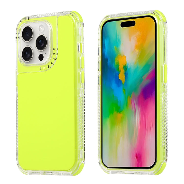 Dreamland 3 in 1 Solid Color Transparent Frame PC + TPU Phone Case, For iPhone 16 Pro Max, For iPhone 16 Pro, For iPhone 16 Plus