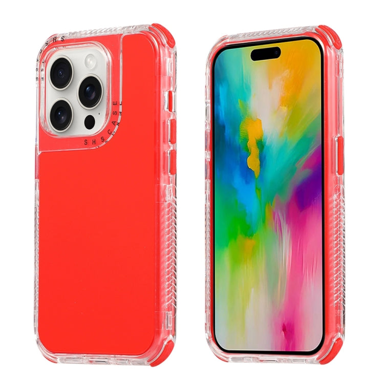 Dreamland 3 in 1 Solid Color Transparent Frame PC + TPU Phone Case, For iPhone 16 Pro Max, For iPhone 16 Pro, For iPhone 16 Plus