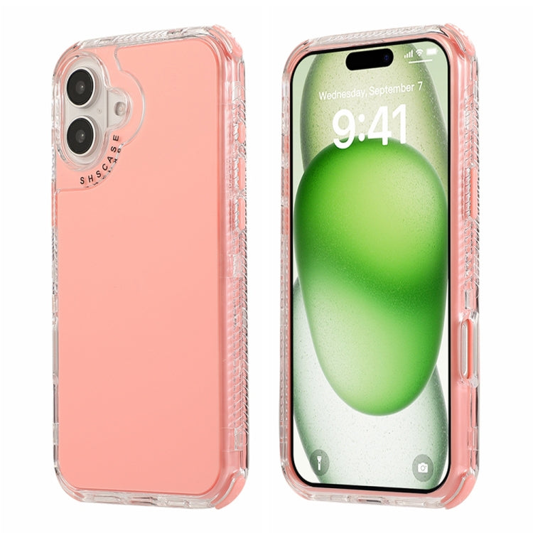 Dreamland 3 in 1 Solid Color Transparent Frame PC + TPU Phone Case, For iPhone 16, For iPhone 15 Pro Max, For iPhone 15 Pro