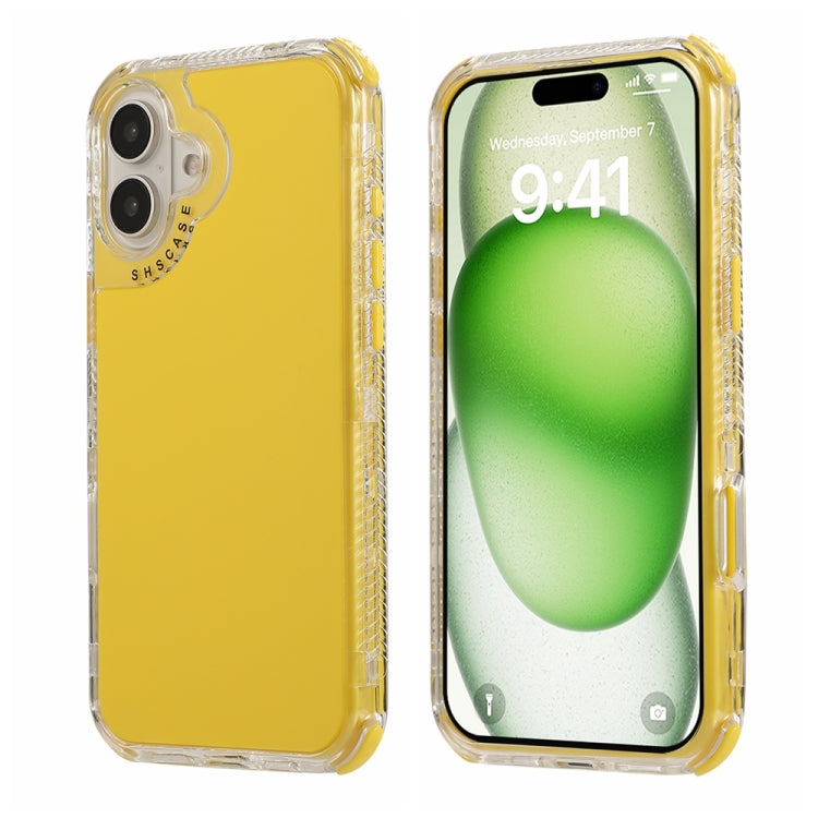 Dreamland 3 in 1 Solid Color Transparent Frame PC + TPU Phone Case, For iPhone 16, For iPhone 15 Pro Max, For iPhone 15 Pro
