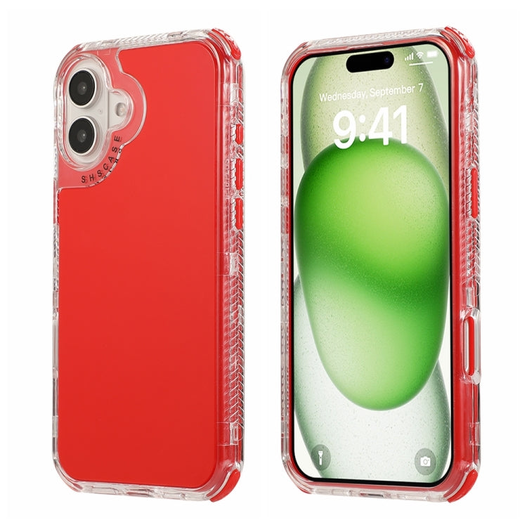 Dreamland 3 in 1 Solid Color Transparent Frame PC + TPU Phone Case, For iPhone 16, For iPhone 15 Pro Max, For iPhone 15 Pro