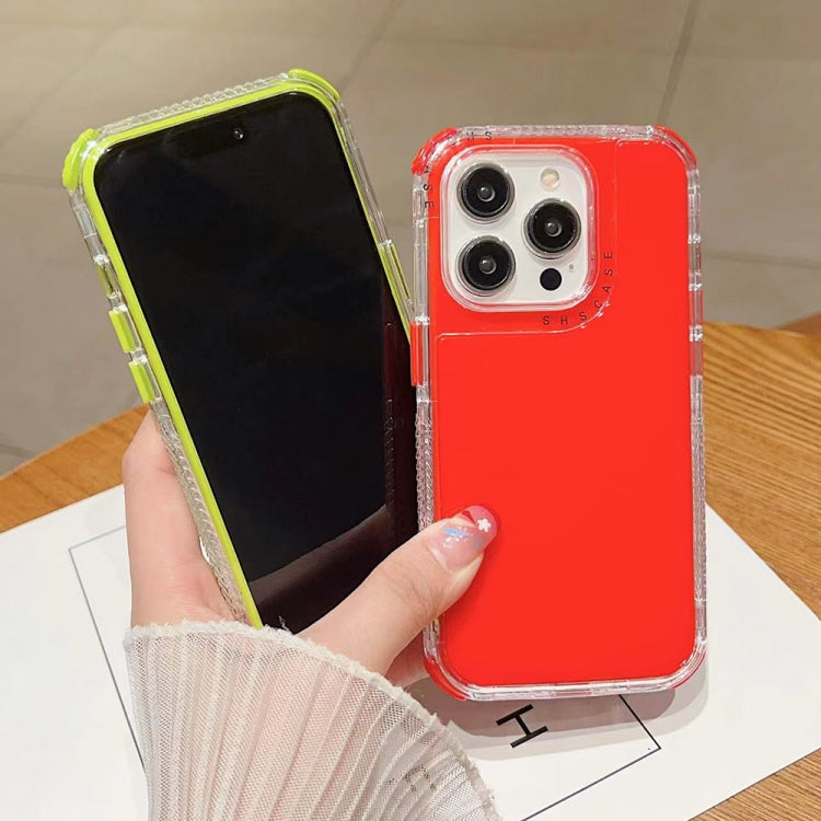 Dreamland 3 in 1 Solid Color Transparent Frame PC + TPU Phone Case, For iPhone 16, For iPhone 15 Pro Max, For iPhone 15 Pro