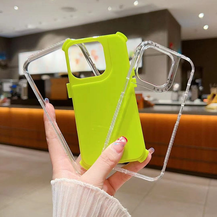 Dreamland 3 in 1 Solid Color Transparent Frame PC + TPU Phone Case, For iPhone 16, For iPhone 15 Pro Max, For iPhone 15 Pro