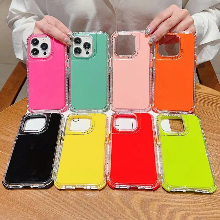 Dreamland 3 in 1 Solid Color Transparent Frame PC + TPU Phone Case, For iPhone 16, For iPhone 15 Pro Max, For iPhone 15 Pro