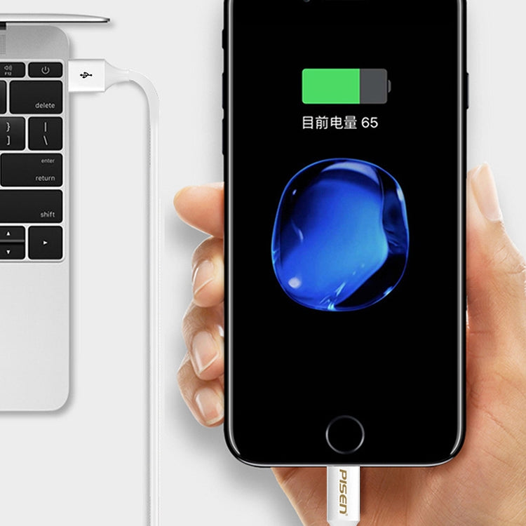 PISEN 2.4A 8 Pin Anti Breaking Fast Charging Cable, 1m USB to 8 Pin